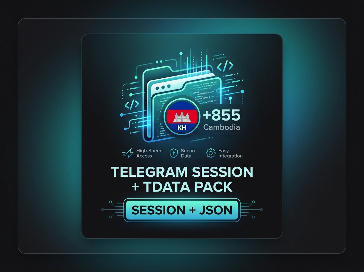Session+JSON + TData Account Pack (Cambodia +855 / Clean)