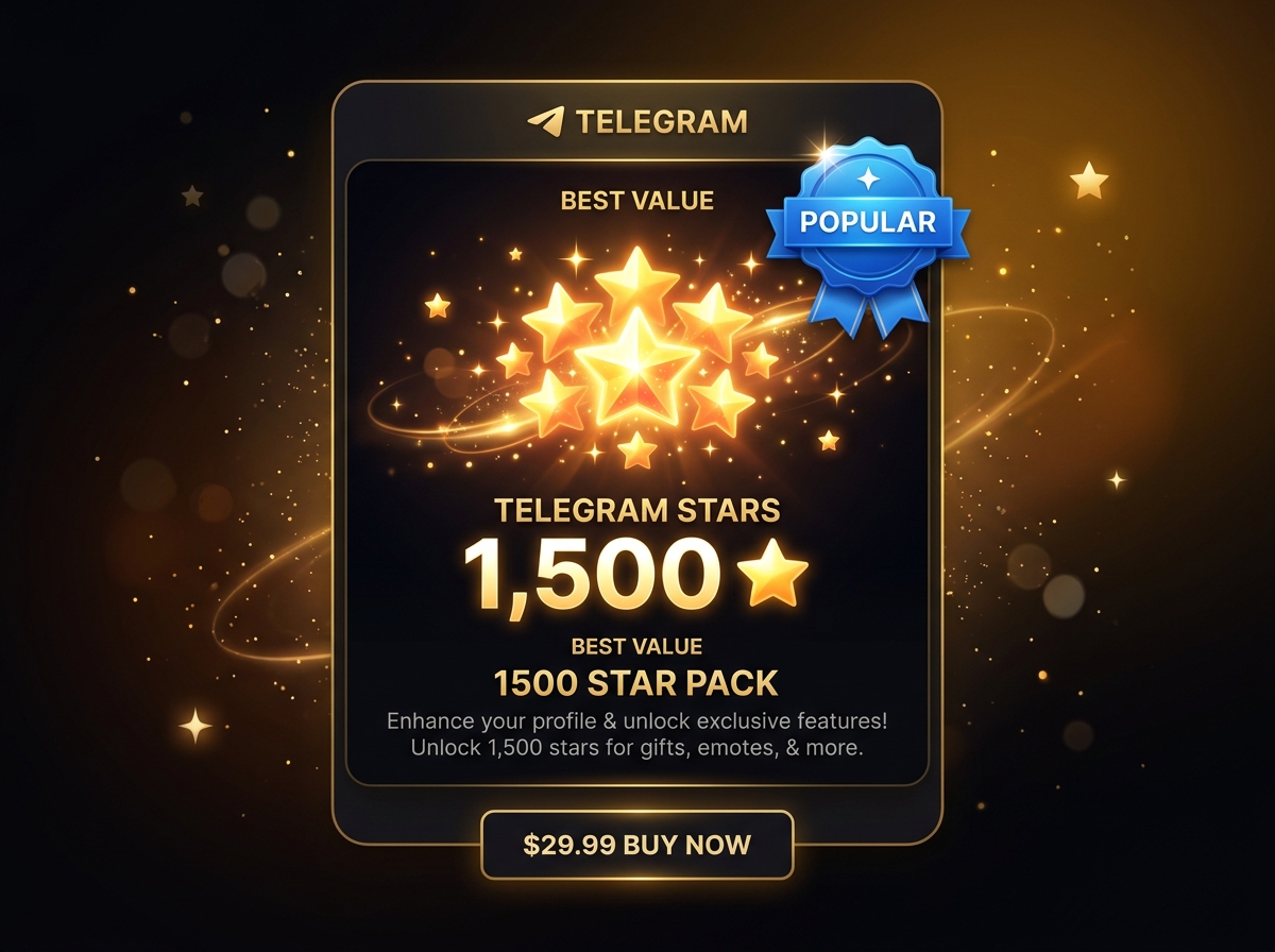 Telegram Stars 1,500 ⭐ Pack